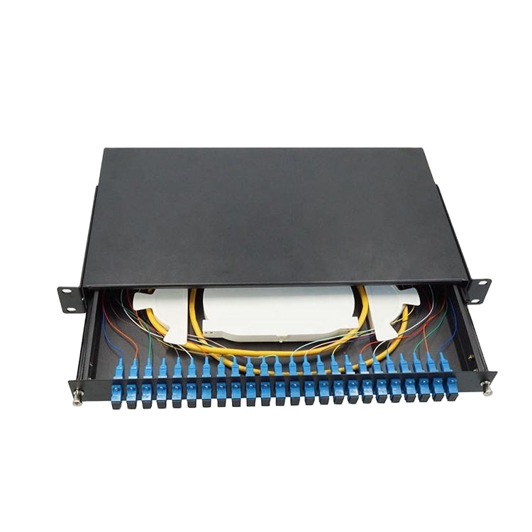 1U ODF 24 Port SC/UPC fiber optic patch panel distribution terminal box