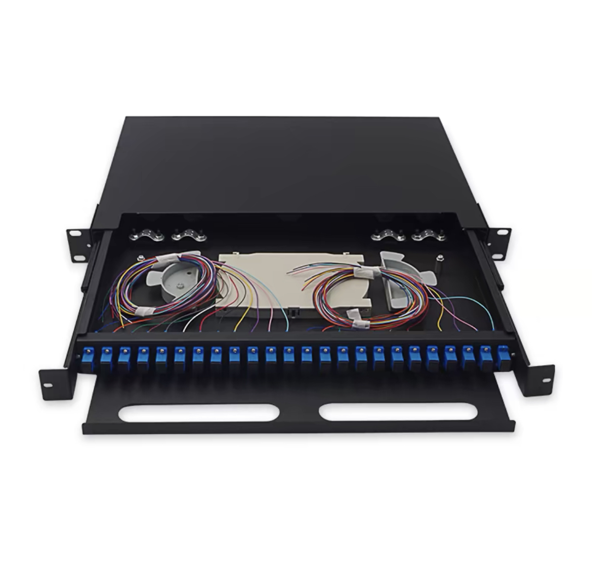 1U ODF 24 Port SC/UPC fiber optic patch panel distribution terminal box - Image 2
