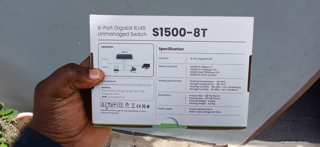 BDcom 8- port Gigabit RJ45 Unmanaged Switch - Image 2