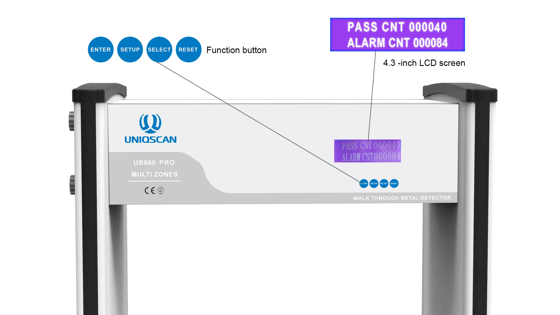 Walk Through Metal Detector: UB600 PRO