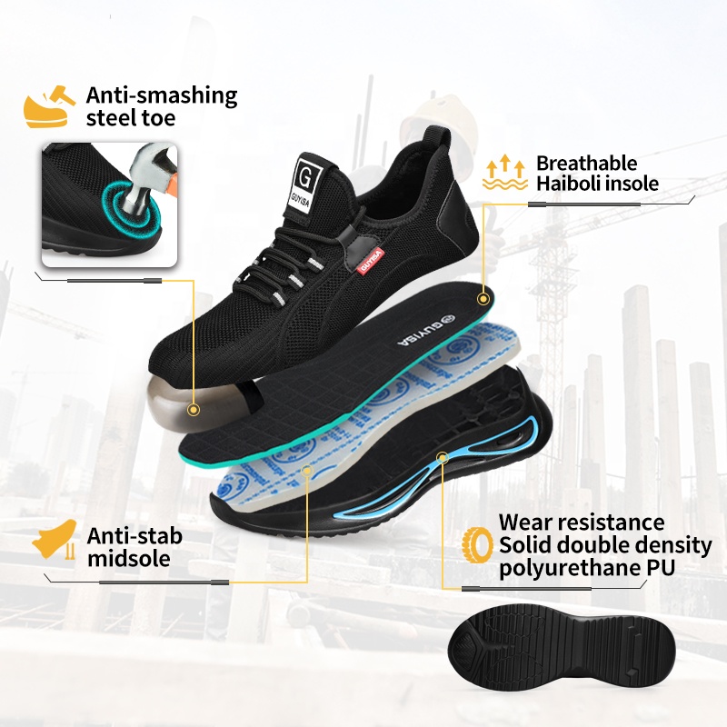 GUYISA Professional Safety Shoes Anti-Smash Protection for Outdoor Work - Image 4