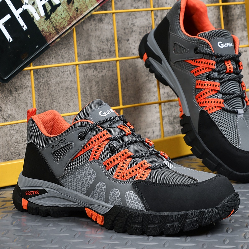 GUYISA Safety Shoes Wear-resistant Rubber Soles Outdoor Work Steel Toe Sport - Image 2