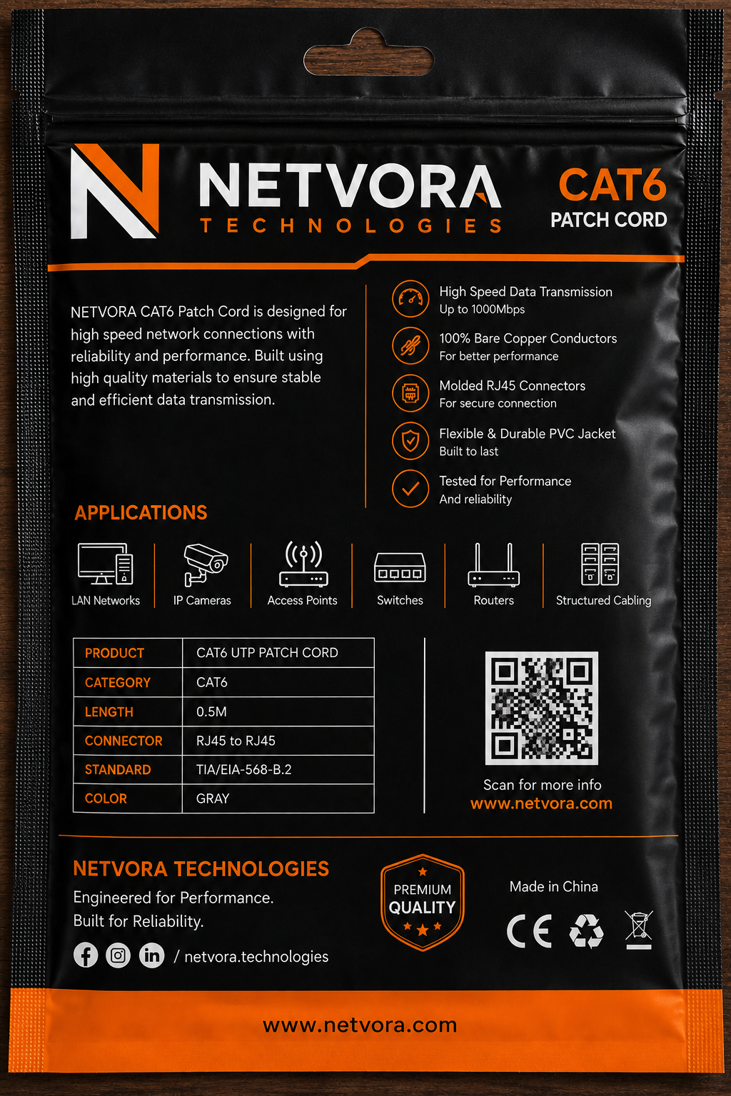 UTP Cat 6 Network Cable 0.5M - Image 2