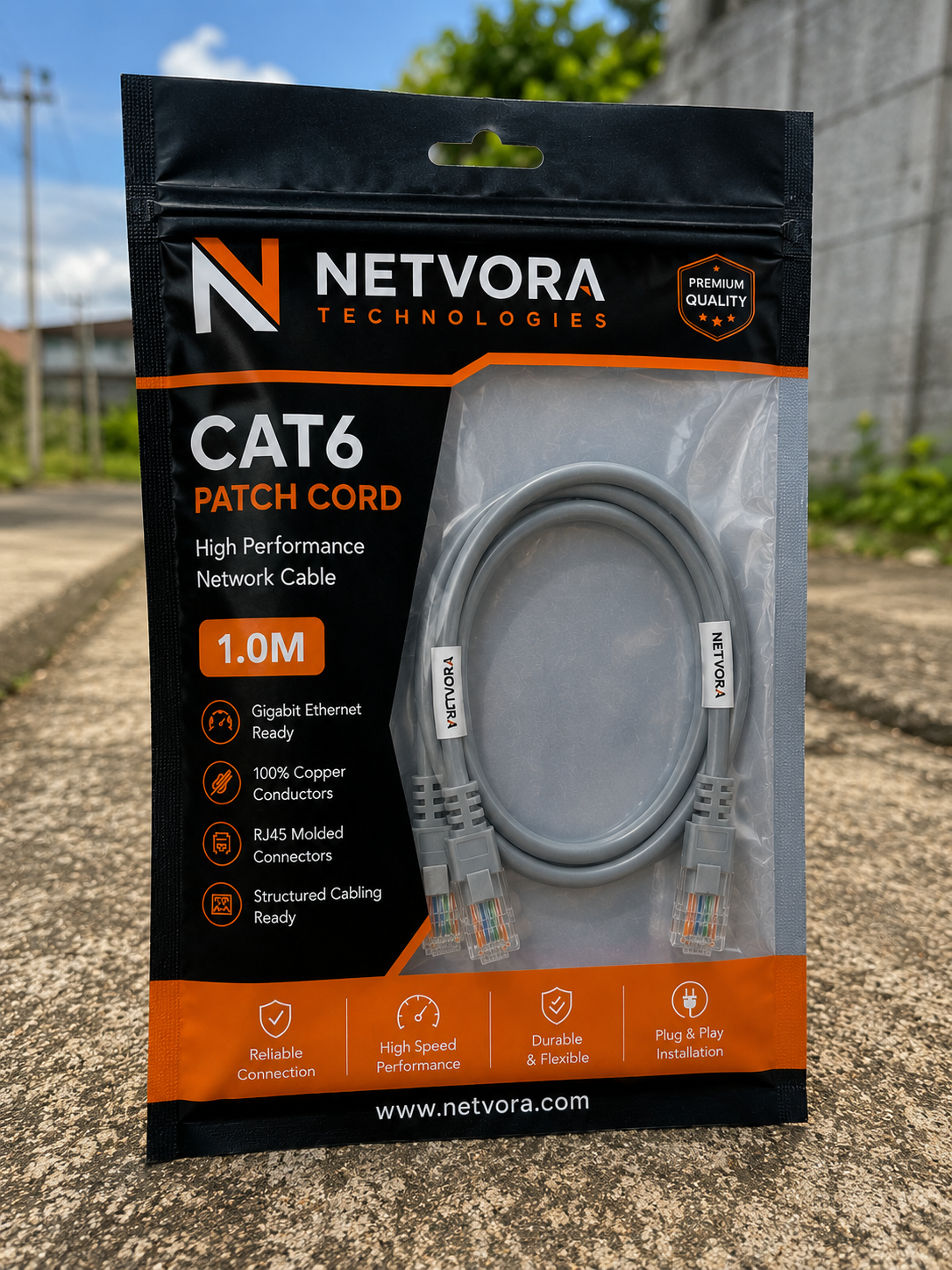 UTP Cat 6 Network Cable 1M