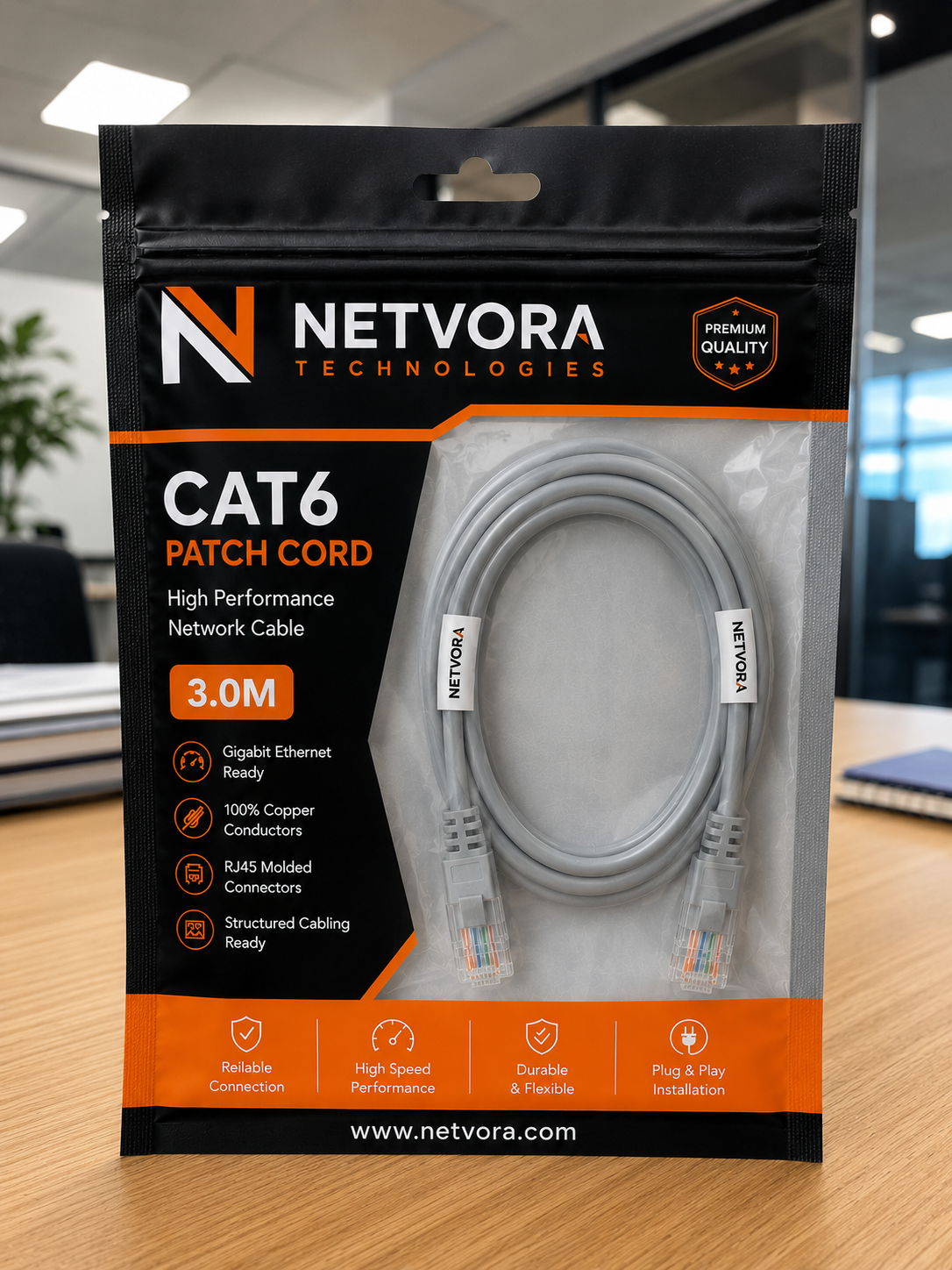 UTP Cat 6 Network Cable 3M