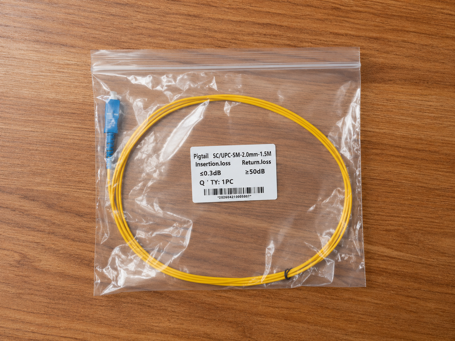 Simplex SC/UPC 9/125 Single Mode Fiber Optic Pigtail