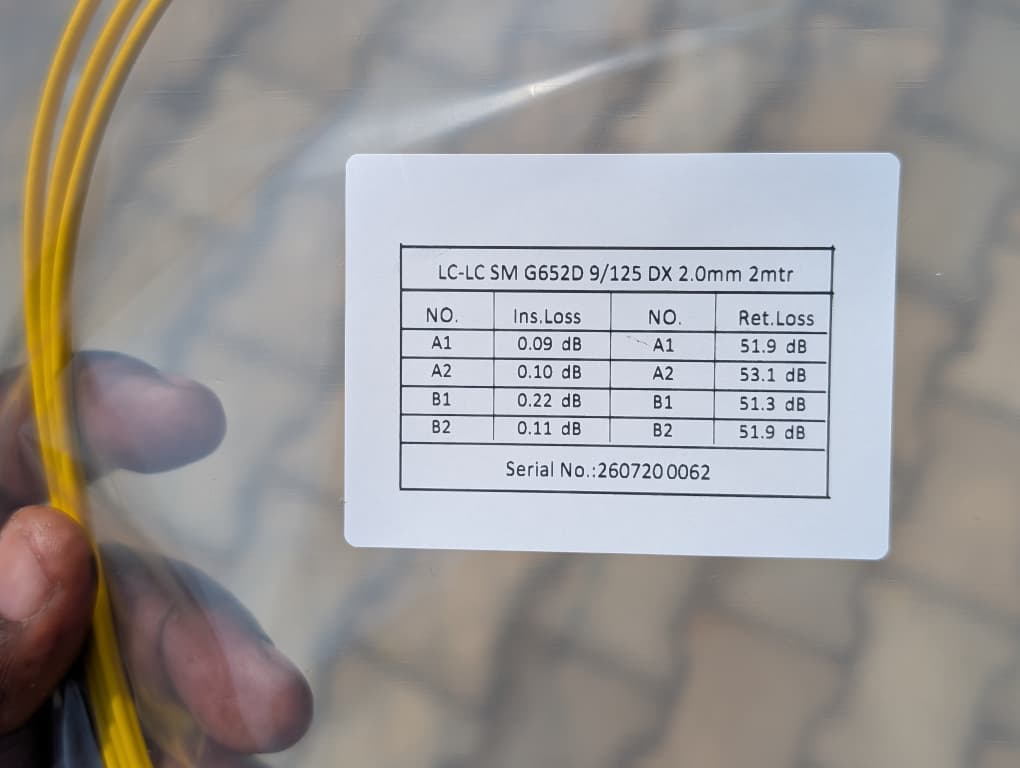 Fiber Patch cord LC-LC, SM G652 2M - Image 3
